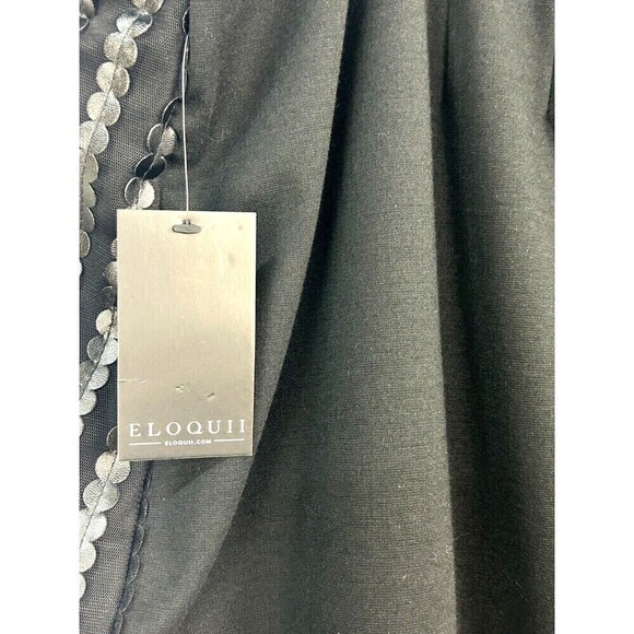 New Eloquii Women Sz 28 Straight Pencil Skirt Black Elastic Waist Back Zipper T2 - Picture 9 of 12